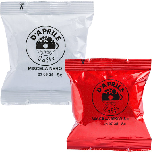 CAPSULE COMPATIBILI - LAVAZZA A MODO MIO - MIX DAPRILE deciso e senza compromessi - 100 pz